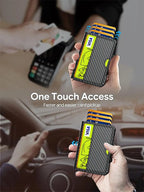 Wallet for Men - with Money Clip Slim Leather Slots Credit Card Holder RFID Blocking Bifold Minimalist Wallet