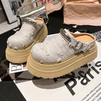 Flats Women Slippers Platform Slingback Mules Shoes Fashion Woman Sandals Summer 2025 Designer Flip Flops Dress Zapatos De Mujer