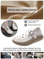 Women's Flats Loafers Platform Casual Slip-On Sandals Retro and Stylish Hollow Low Top Shoes Fashion Non-Slip Beach Sneakers