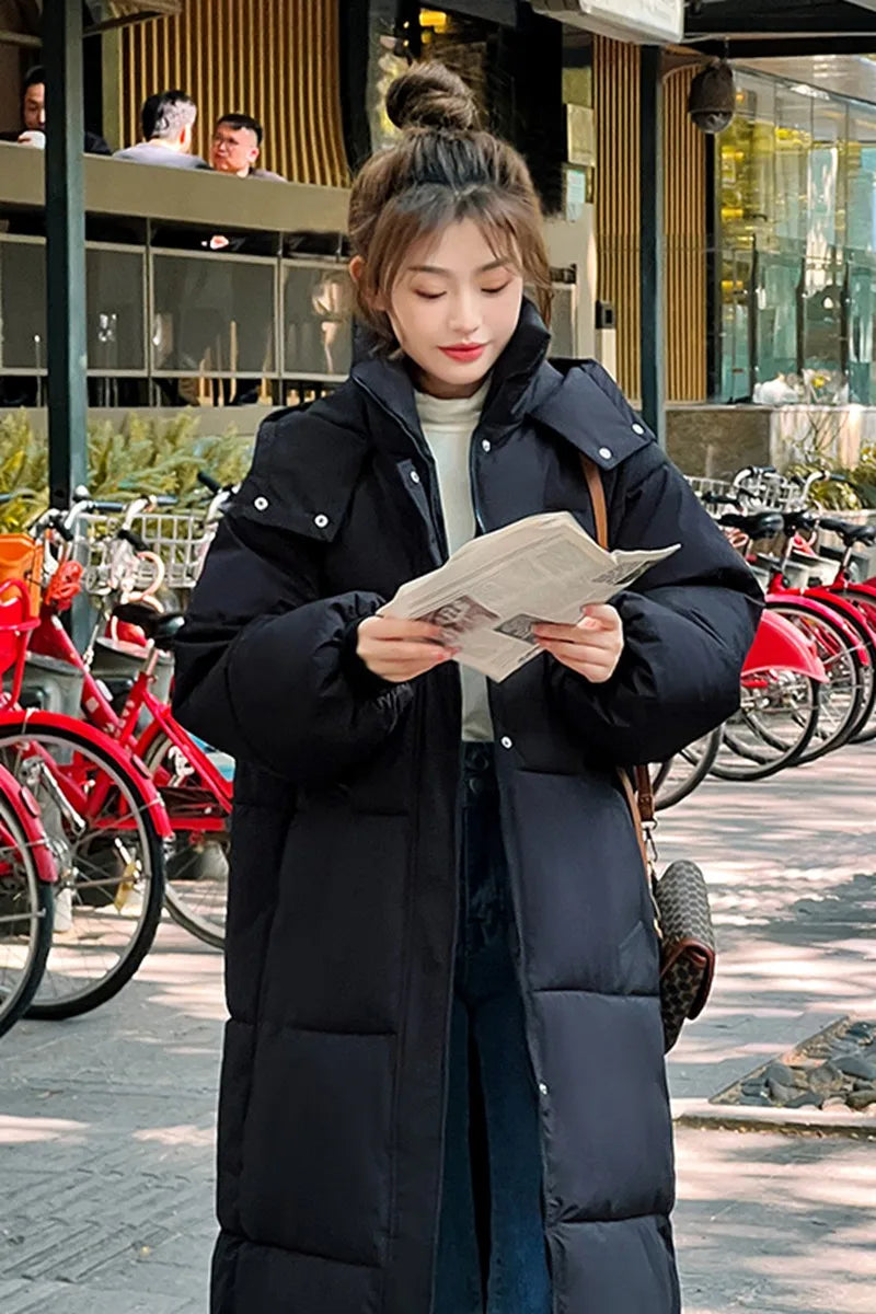 2024 New Winter and Autumn Women White Duck Down Hoodies Puffer Jackets Coats Warm Windproof Black White Coats