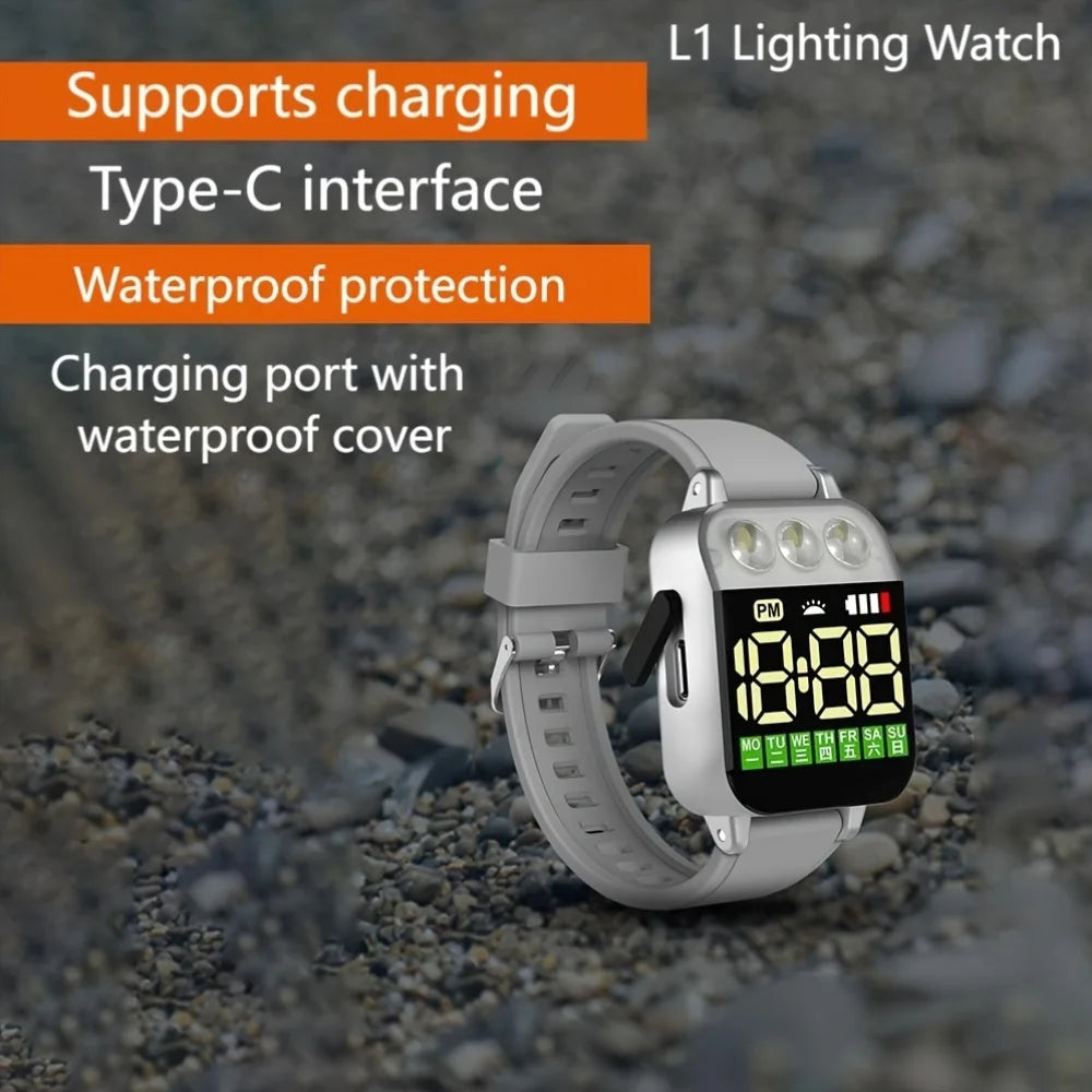 New lighting watch, digital display, high aesthetic value LED men's and women's couple watch, electronic watch