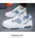 Men's shoes 2025 summer new breathable white shoes men's trendy and versatile thick soled sports board shoes trendy shoes