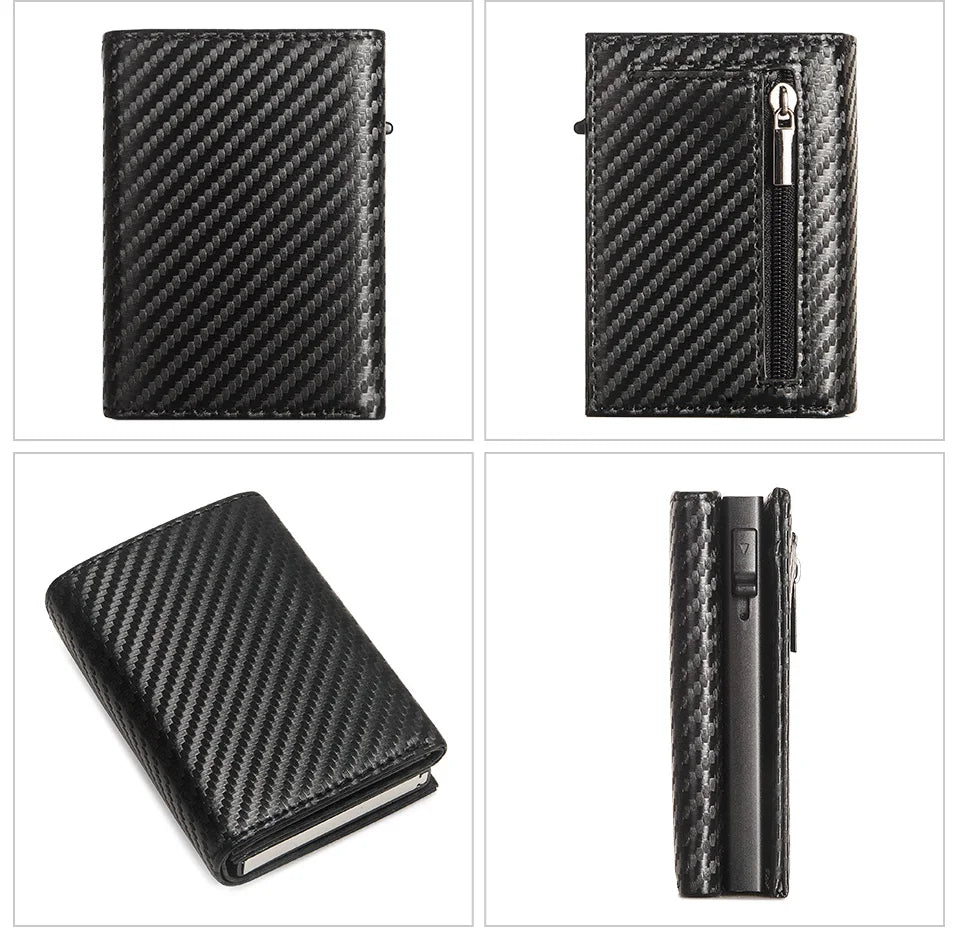 Wallet for Men, Smart Pop Up Wallet, Slim Minimalist RFID Blocking Credit Card Holder, Front Pocket Purse with Bill Compartment