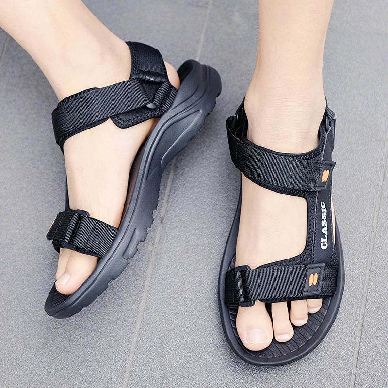 Men Sandals Summer Leisure Beach Holiday Sandals Men Shoes 2024 New Outdoor Sneakers Male Retro Comfortable Casual Sandals Men