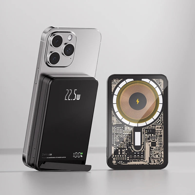 2024 New High quality aluminum alloy Power Banks Backup Battery Macsafe Powerbank Magnetic Wireless Phone Charger