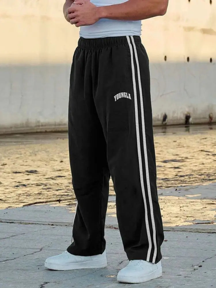 American Style Men's Sweatpants Fashion Brand Clothing Spring Autumn New Sports Casual Pants Gym Running Training Jogging Pants