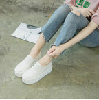 Women Flat Platform Canvas Shoes Flats Woman Casual Sneakers Girls Student Thick Soled Loafers Ladies Slip on tenis de mujer