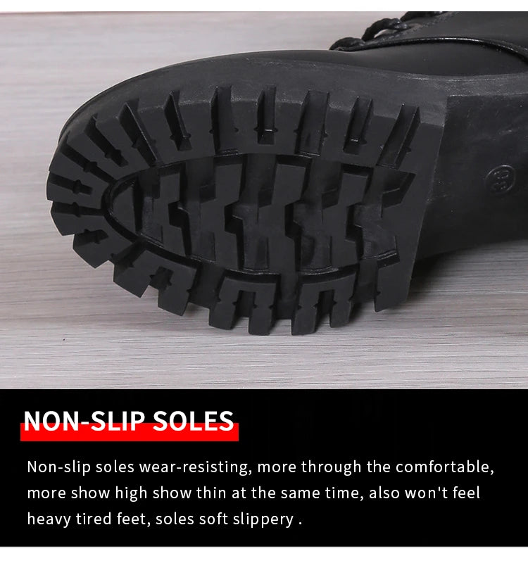 Women's High Heels Ankle Boots for 2023 Black PU Leather Platform Short Boots Woman Side Zipper Thick Heeled Punk Botas De Mujer