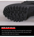 Women's High Heels Ankle Boots for 2023 Black PU Leather Platform Short Boots Woman Side Zipper Thick Heeled Punk Botas De Mujer