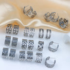10Pairs/Lot Fashionable Women's Stainless Steel Earrings, Daily Jewelry Accessories Gifted To Friends, Randomly Shipped