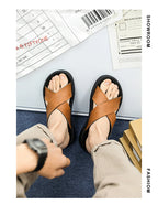 Men's Slippers 2025 Summer Large Size Outdoor Beach Casual Sandals Trend Men Shoes Flat Non-slip Comfortable Shoes Zapatillas