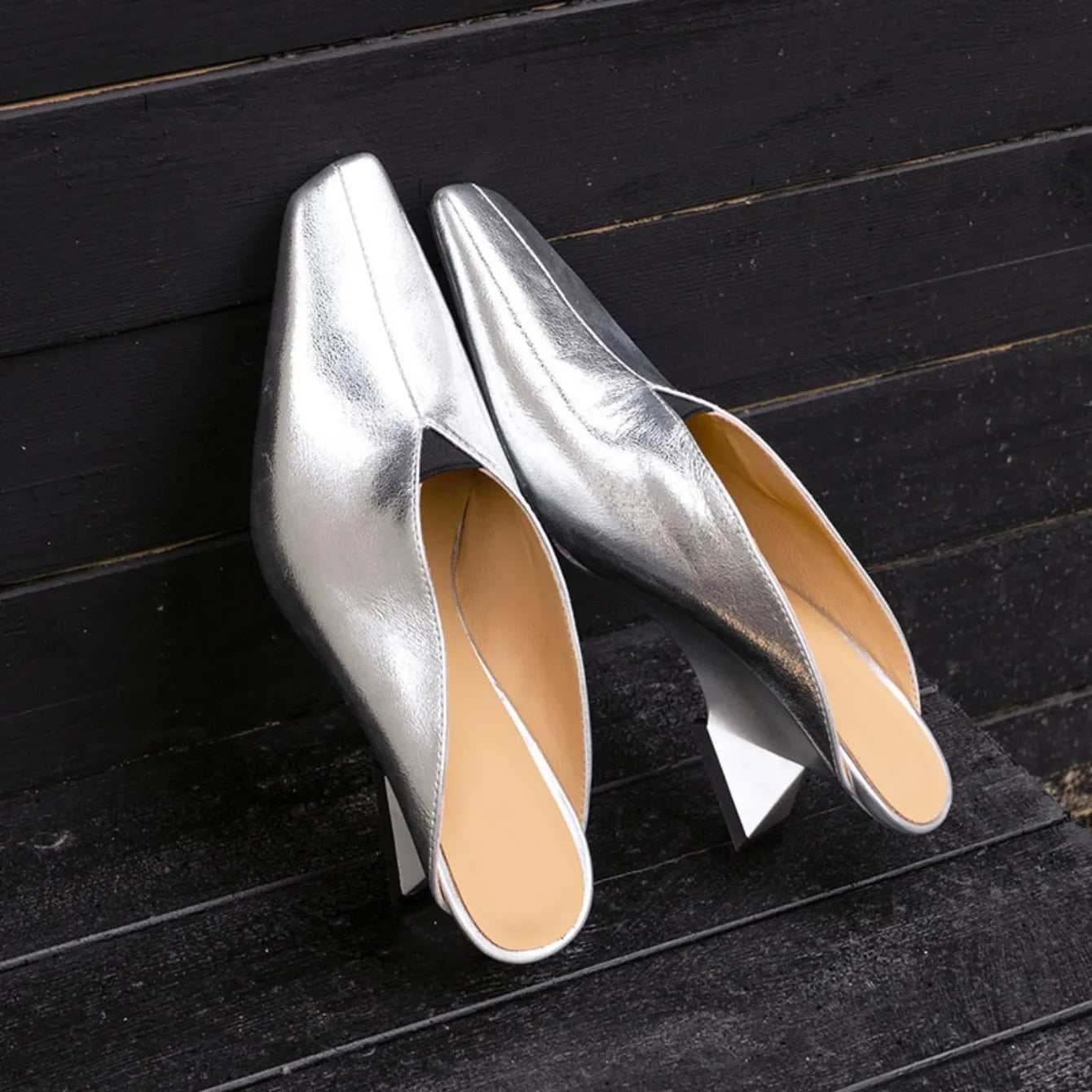 Women's Slippers 2025 New Summer Luxury Fashion Sandals Cover Toe Mid High Heels Rubber Sole Slippers Women's Shoes Sandals