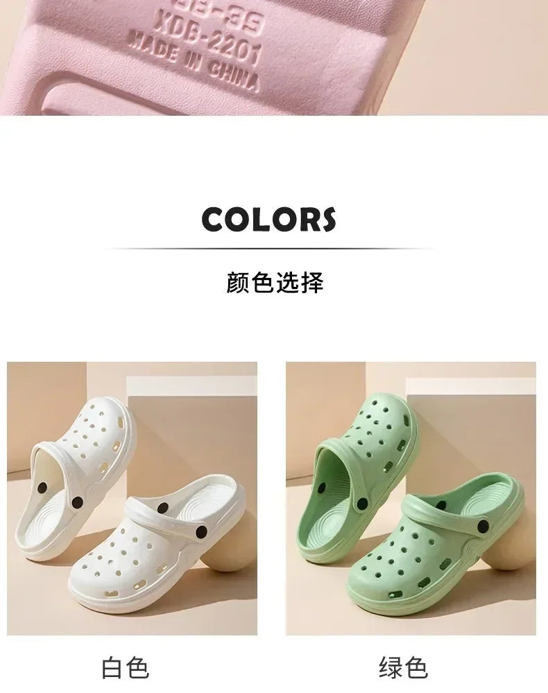 Womens House Slippers Casual Garden Clogs Outdoor Wide Toe Shoe for Ladies Men Sandalia Non Slip Indoor Outdoor Shoes