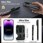 Mens Slim Wallet With Money Clip: Minimalist Anti theft Blocking Credit Card Holder Front Pocket Wallets