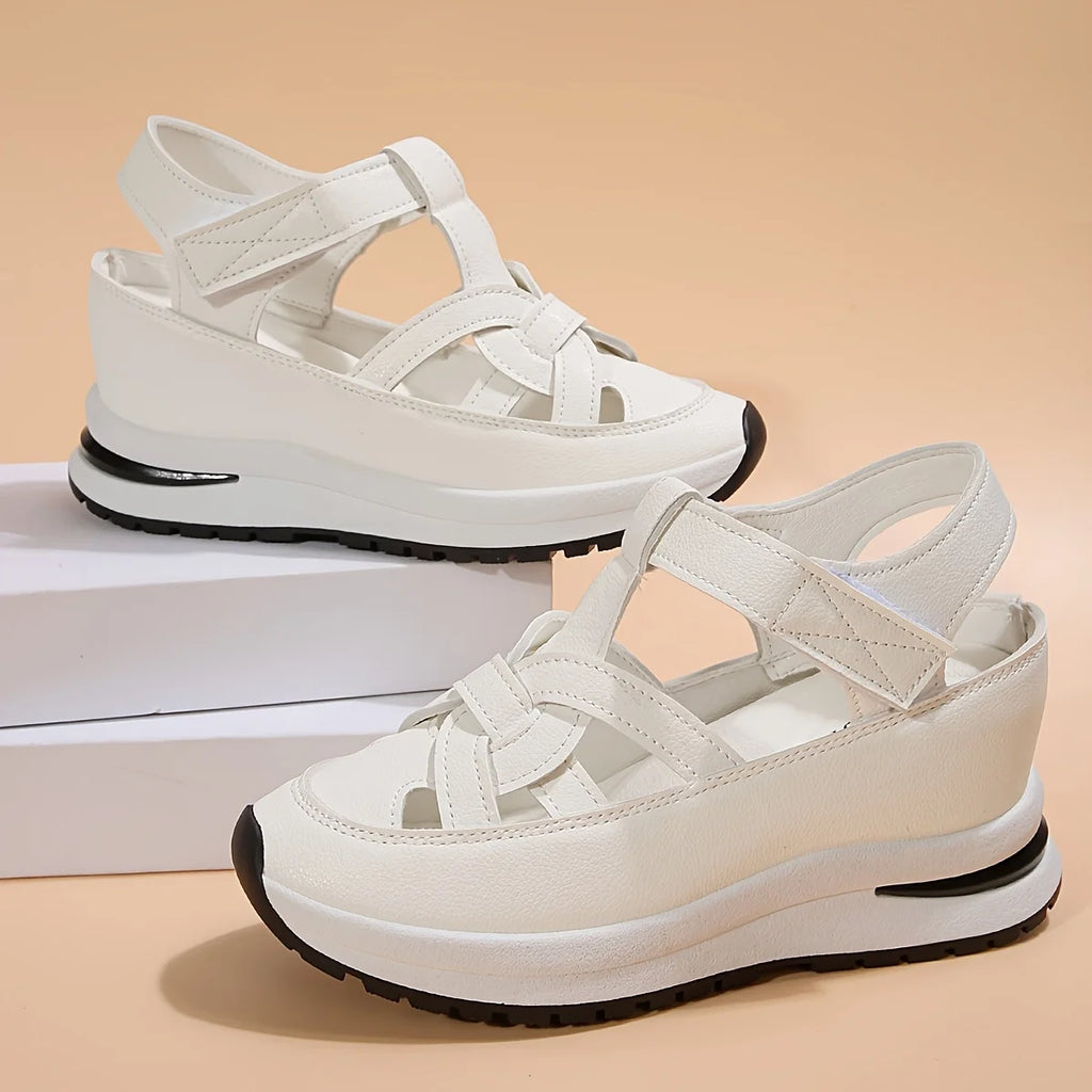 Women's Fashion Sandals, Comfortable, Solid Color, Open-toe, Artificial PU Upper/Lining/Insole, Multifunctional Beach Loafers