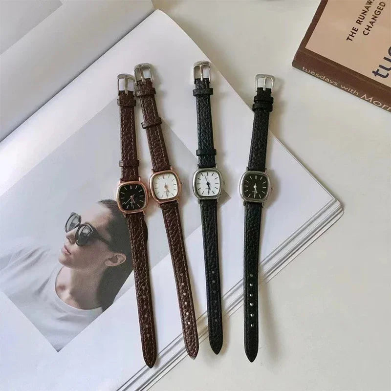 Watches Women Couple Watch Quartz Wristwatch Women Pu Lether Watches Ladies Clock Festival Gift relogio feminino