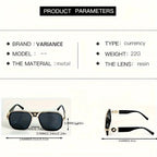 Stylish, Exquisite, Sexy and Elegant Square Glasses, Unique Temple Design, Suitable for Men and Women Outdoor Sports, Parties, Vacation, Travel, Driving, Fishing, Photo Props Provided