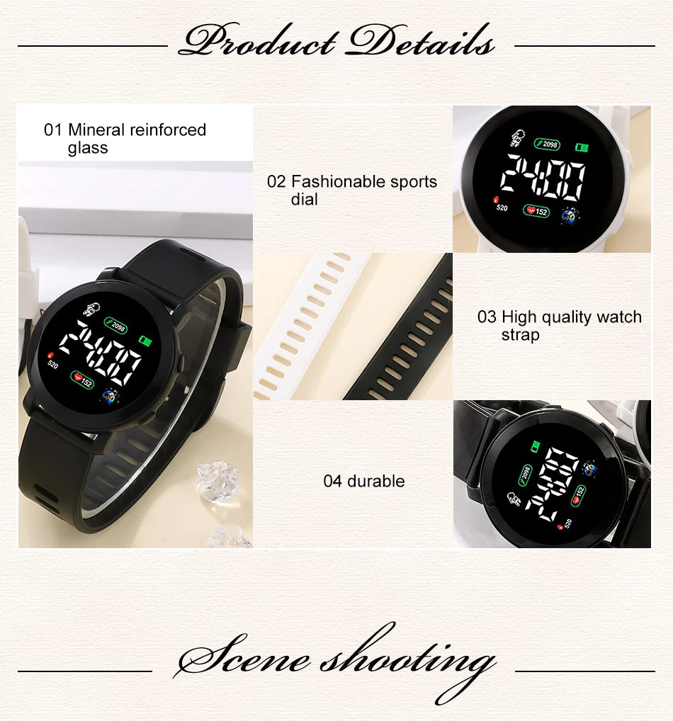 Couple Watches LED Digital Watch for Men Women Sports Army Military Silicone Watch Electronic Clock Hodinky Reloj Hombre