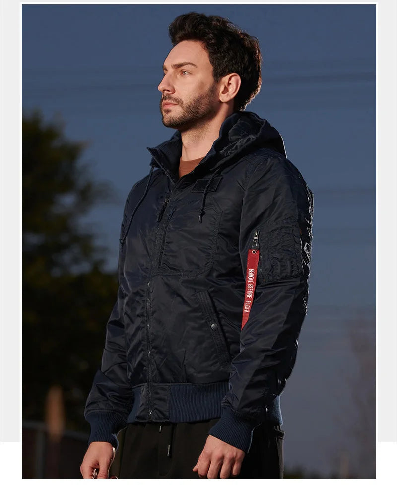 Men's winter jacket is very stylish waterproof and windproof, thickened with padded