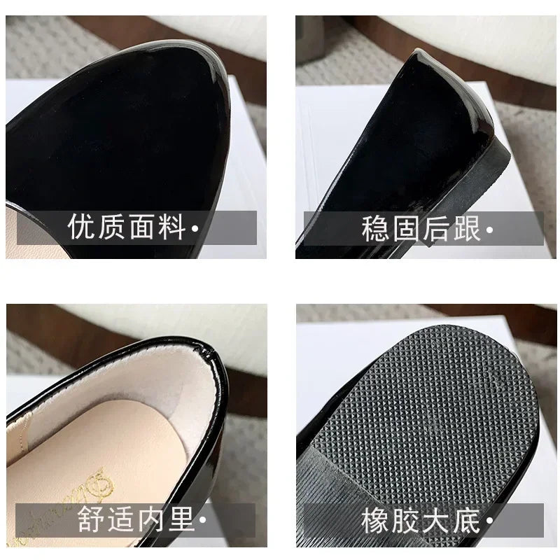 Women Candy Color Ballet Flats White Wedding Shoes Woman Flats Patent Leather Slip on Shoes Zapatos Mujer Ladies Boat Shoes NEW