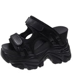 Women Slippers Female Sandals 10CM High Heels Ladies High Platform Beach Slides New 2025 Summer Chunky Flip Flops Woman