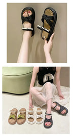 Designer Shoes Woman 2025 Slippers Casual Pantofle Low Platform Female Beach Luxury Summer New Sabot Slides Fabric Scandals Rome