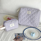 Large Capacity Cotton Makeup Bag Women Sweet Cosmetics Storage Bag Portable Travel Toiletry Bag Brushes Cosmetic Bag