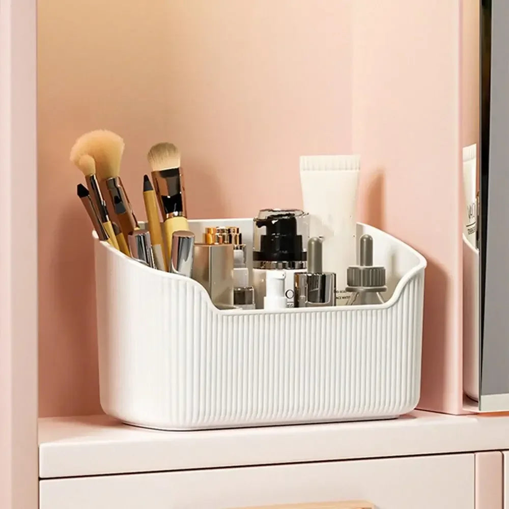 Toilet Desktop Storage Box Container Cosmetics Bathroom Countertop Sorting Box Large Capacity Cosmetic Brush Makeup Organizer