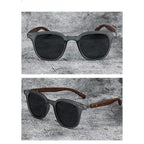 Sunglasses for Men Women Trendy Retro Wood Grain Polarized UV Protection Eyewear Cycling Outdoor Street Photography Sunglasses