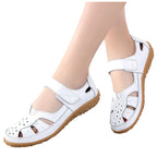 Women Flats Genuine Leather Fashion Soft Shoes Women Hollow Designer Shoes Woman Plus Size Slip On Ballet Flats Oxford Shoes