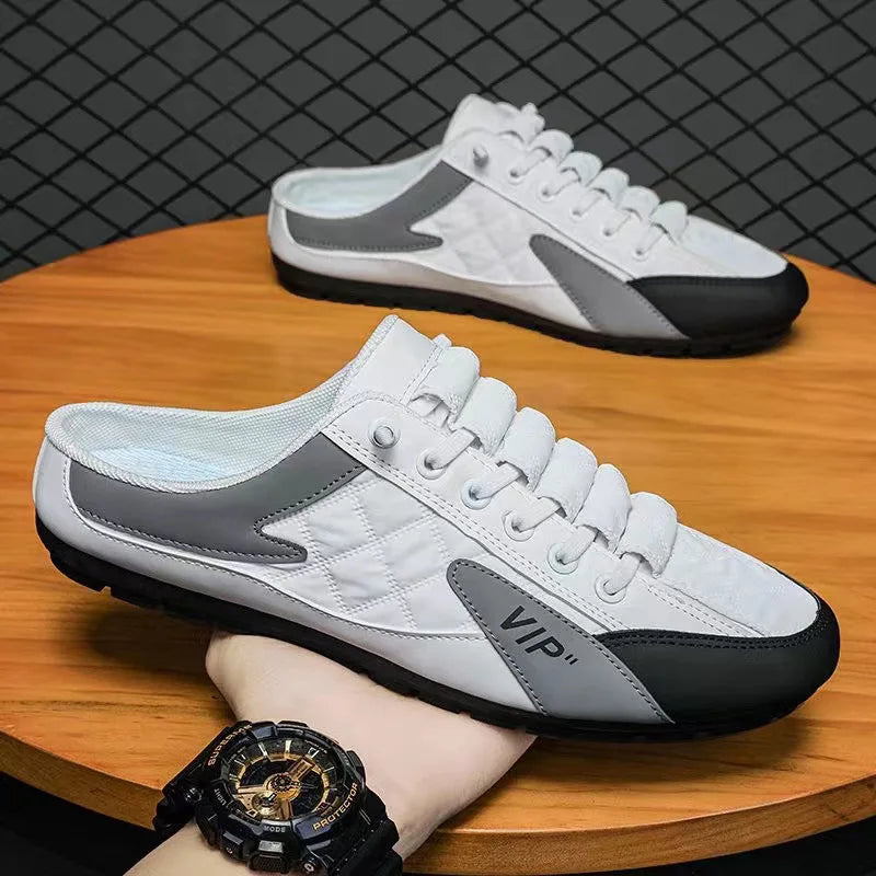 2025 Summer Slippers for Men Trendy Men's Flat Bottom Casual Shoes Soft Sole Support Shoes Men's Sneakers Zapatos De Hombre