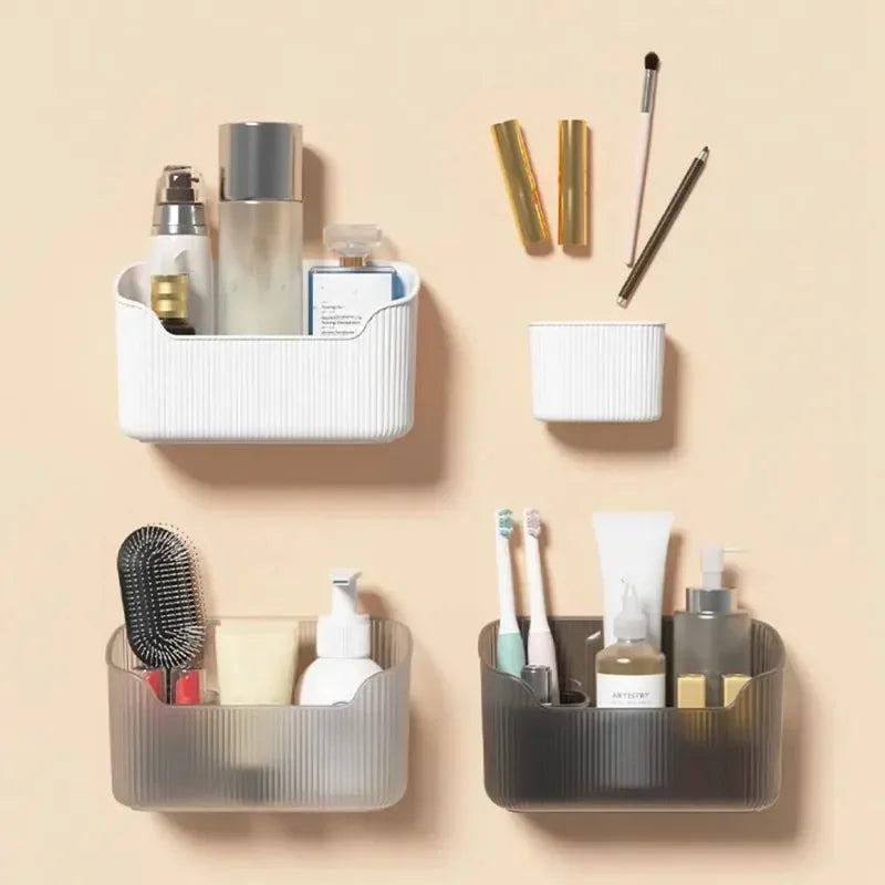 Toilet Desktop Storage Box Container Cosmetics Bathroom Countertop Sorting Box Large Capacity Cosmetic Brush Makeup Organizer