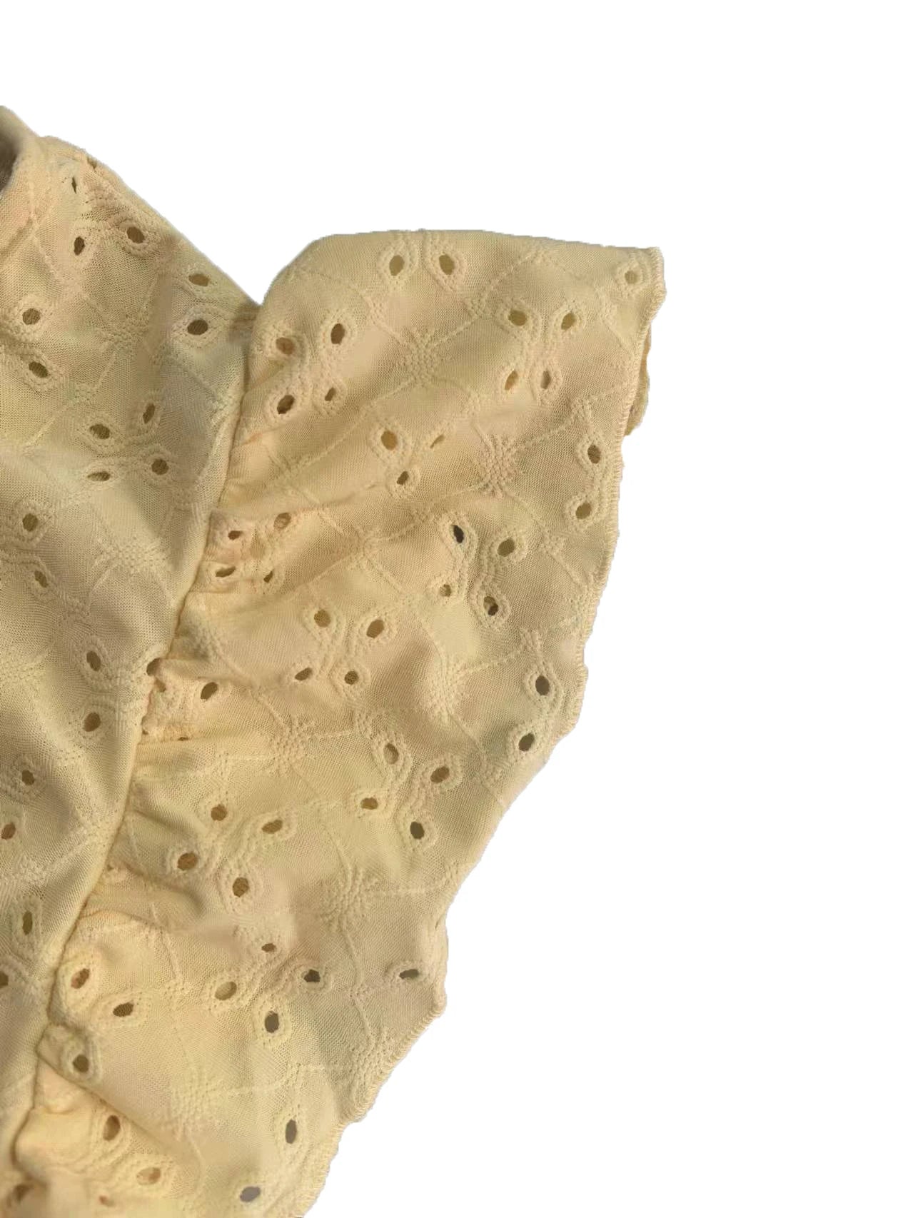 Women's elegant white crochet top