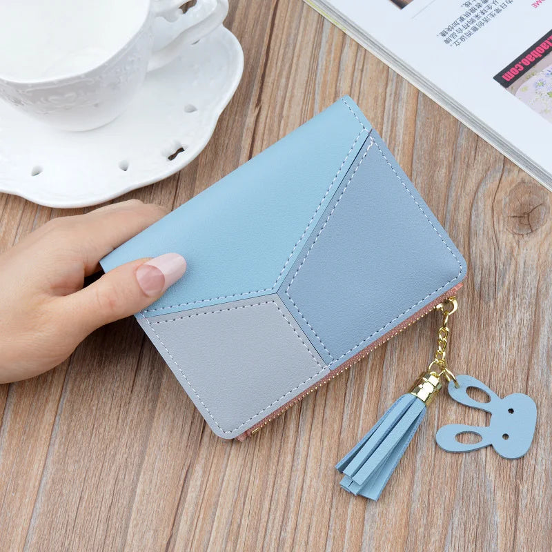 Fashion Wallets Coin Purse Lady Short Purses Portable Clutch Small Handbags Women Cards Holder PU Leather Foldable Money Bags