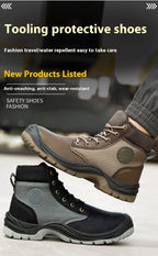Men's safety shoes are anti smashing, anti piercing, anti-static, anti slip, wear-resistant, and splash proof work shoes