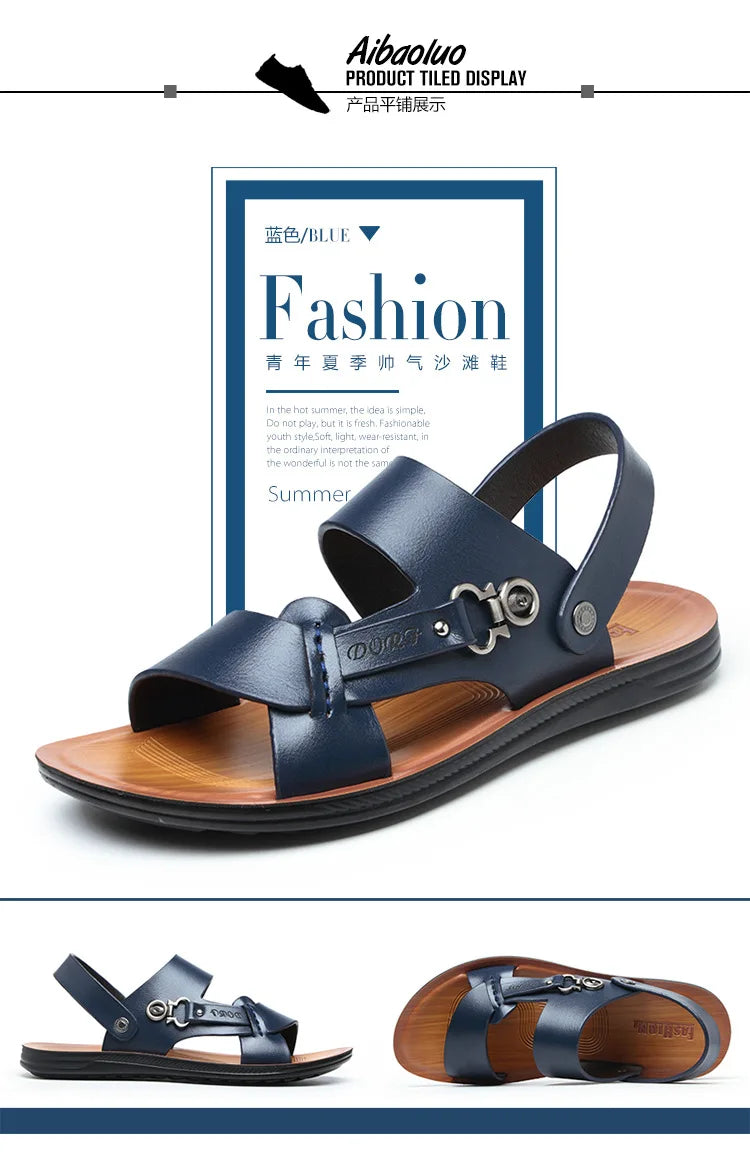 Men's Summer Men's Open-toed Sandals Fashion Trend Beach Shoes Slippers Men's Sandals Mens Sandals Summer Leather Sandals Shoes