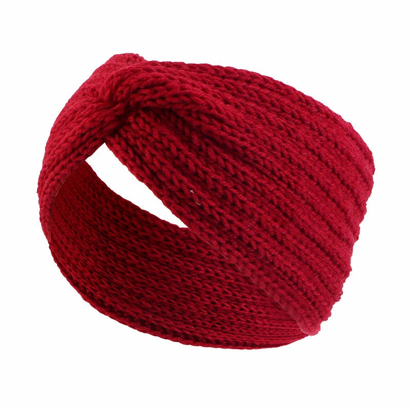 Winter Warm Headband for Women Knot Cross Headbands Wool Knitted Elastic Wide Headband Headwear Girls Hair Band Hair Accessories