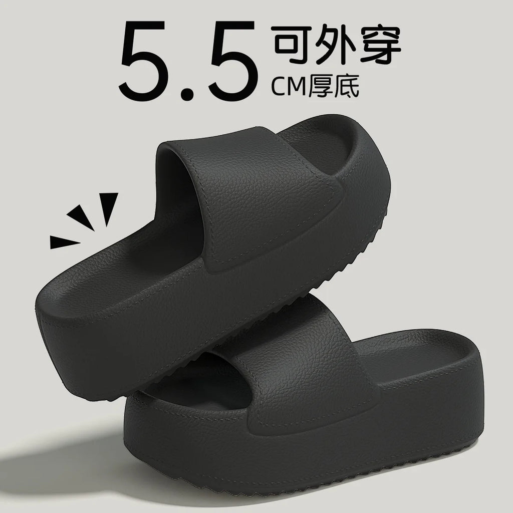 Women's Slippers for Summer Outdoor Wear, Non-slip, Thick-soled To Make You Look Taller, Cool Slippers for Home and Indoor Use