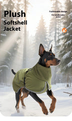 Winter Large Dog Jacket Waterproof Windproof Warm Fleece Lined Adjustable All-Weather Outdoor Pet Coat for Big Breed