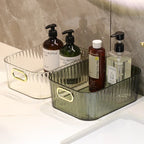 2 Pcs Cosmetics Box Desktop Storage Drawer Stackable Storage Box with Handle Makeup Organizers Basket Poatable Sundries  Rack