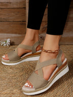 Summer Woman's Sandals Fashion Open Toe Women Wedges Sandals Comfortable Beach Shoes Outdoor Anti-Slip Platform Shoes for Women