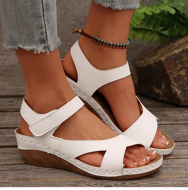 Women's Sandals 2025 Summer Sandals Women Heels Sandalias De Mujer Casual Wedges Footwear Summer Shoes Woman Soft Heeled Sandals