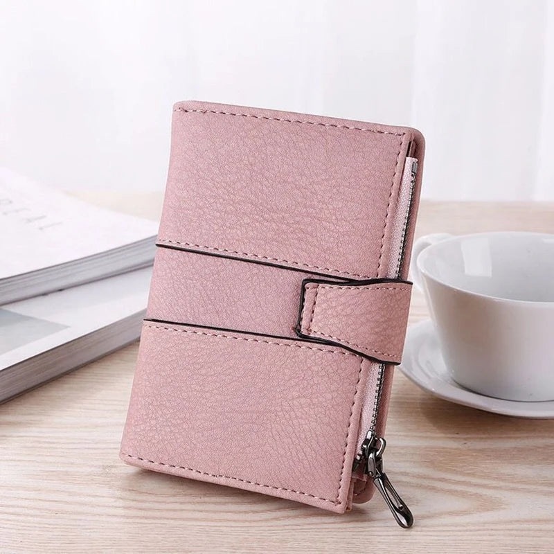 Women's Wallets Luxury Designer Card Holder Purses for Women Short Money Bags with Zip Coin Pocket Ladies Gift