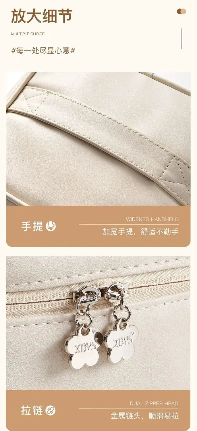 New Cosmetics Organizer Vertical Large-capacity Cosmetic Bag Deep Portable Handheld Waterproof Out Wash Storage Bag