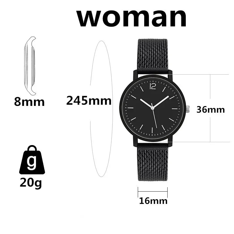 Couple Watches For Lovers Fashion Quartz Watches Men Women Waterproof Splash Resistant Wristwatch Lovers Watches