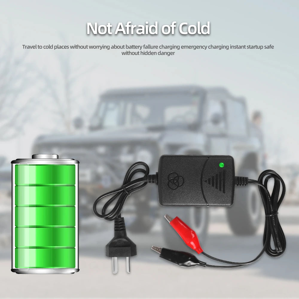 12V 1300Ma Universal Smart Battery Charger Eu Us Au Uk Plug Rechargeable Sealed Lead Battery Charger for Car Truck Motorcycle