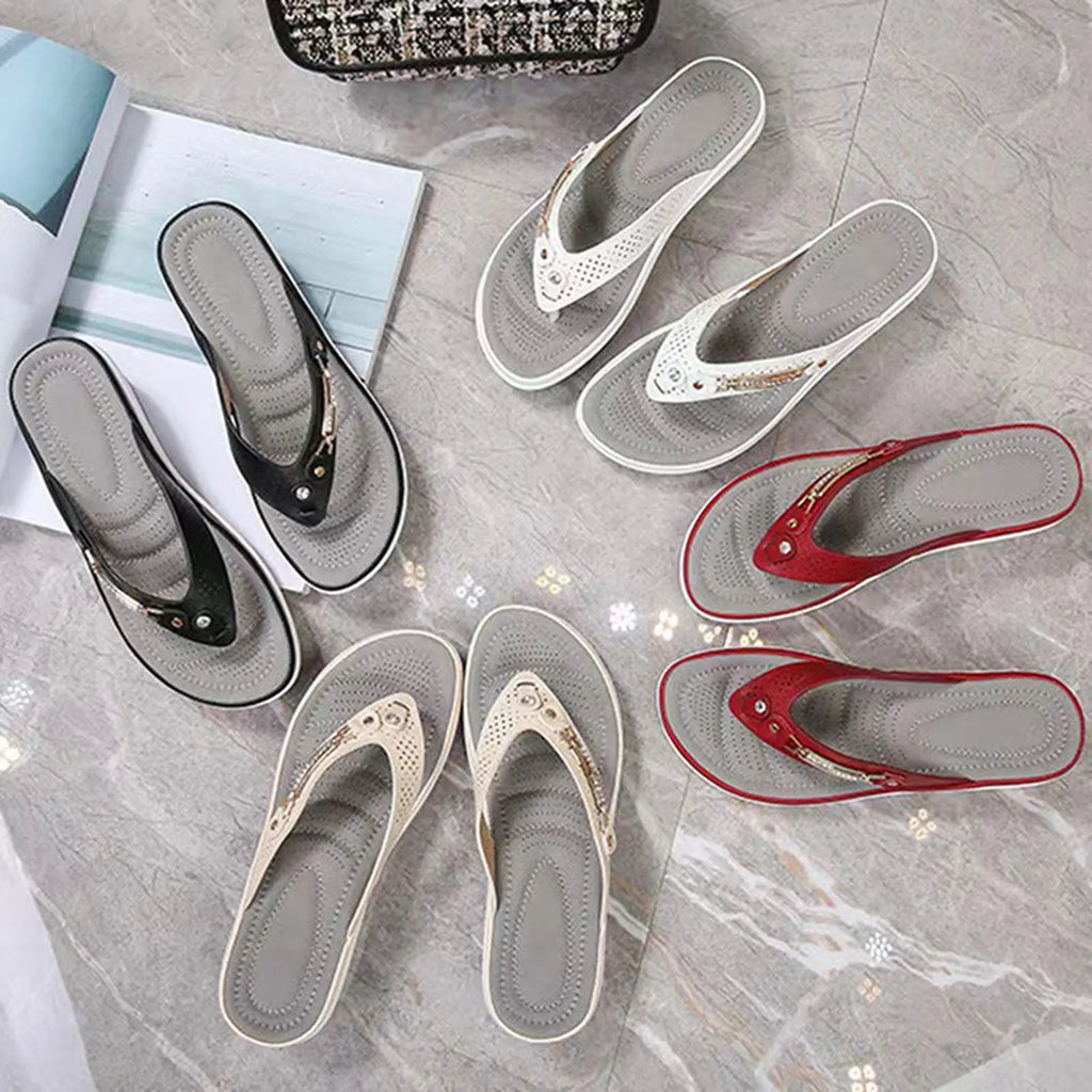 2024 Women's Slippers New Fashion Slides Non-Slip Shoes Beach Sandals Women Outside Leisure Flip Flops Wear Open Toe