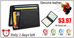New Arrival High Quality Leather Magic Wallets Fashion Small Men Money Clips Card Purse Thin Cash Holder 3 Colors