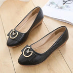Flats Shoes Woman Foable Ballets Metal Buckle Bow Flats Lady Fall Shoes Girl Ballerina Dress Moccasin Rhinestone scintillation