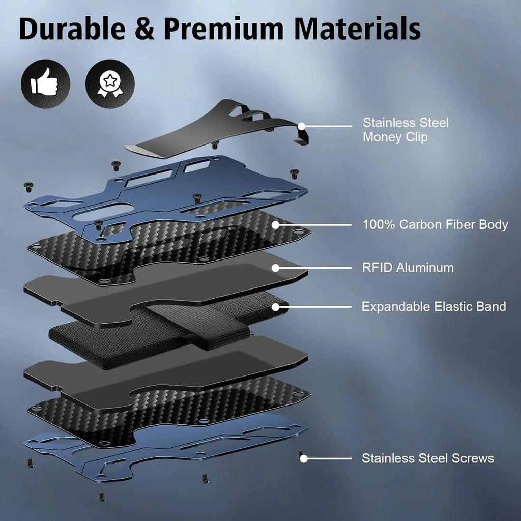 Mens Slim Wallet With Money Clip: Minimalist Anti theft Blocking Credit Card Holder Front Pocket Wallets